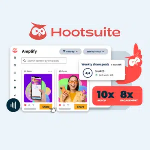 An image of Hootesuite which is one of The Best Black Friday Deals For Content Creators