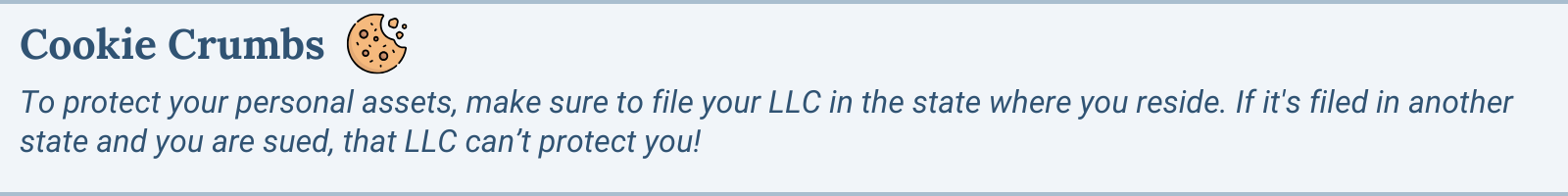 A tip on how to file your LLC.