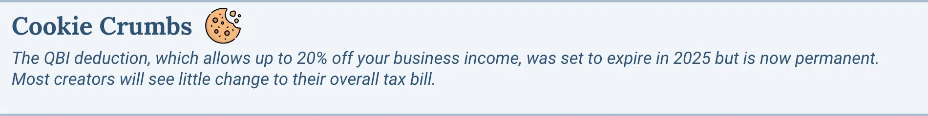 a fact content creators should learn about the new tax bill.